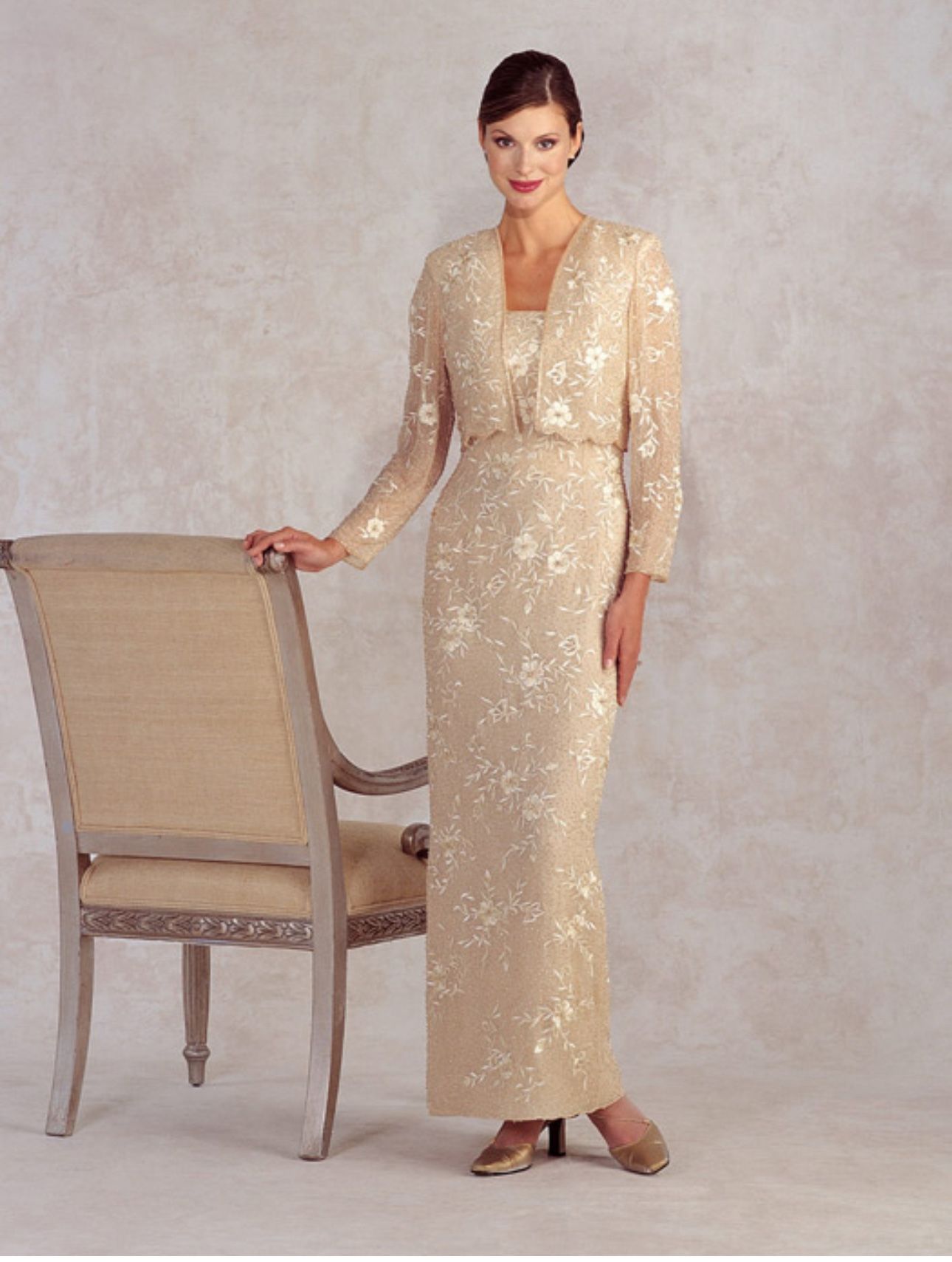 Champagne MONTAGE BY MON CHERI Special Occasion Prom/ Mother Bride