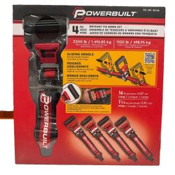 Ratchet Tie Down Set 1.5 in. x 16 ft. 4-Pack