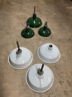 Antique porcelain gas station lights
