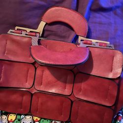 Red Leather Decorative Purse Mei&ge