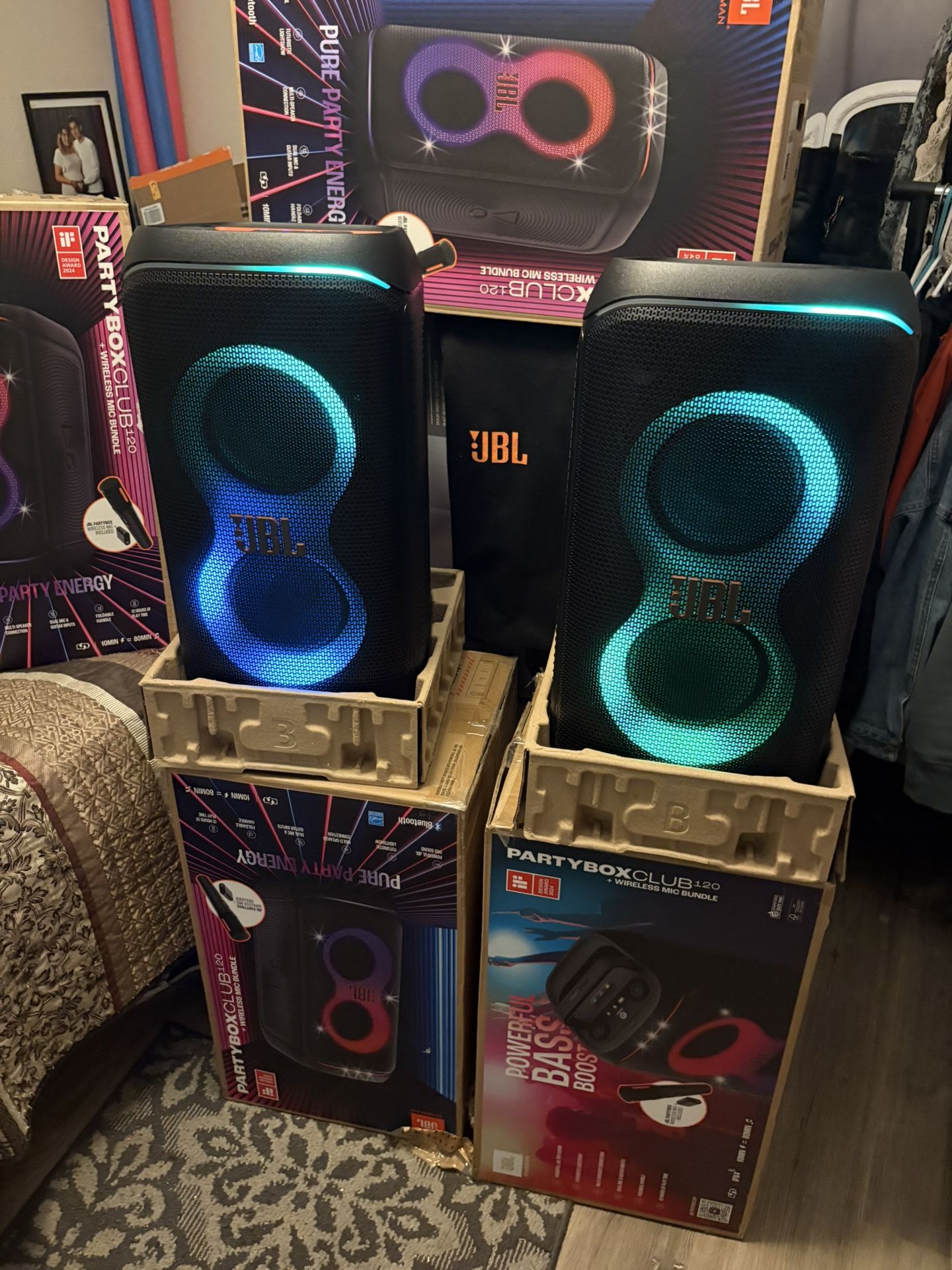 JBL | PartyBox Club 120 | 160W Bluetooth Portable Speaker - Wireless Mic, LED Lights, Deep Bass, Karaoke