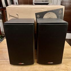 Polk Audio T15 Bookshelf Speakers Pair (Set of 2) 100-Watt Home Theater Surround Like New w/ Box