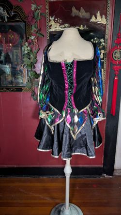 Medium/ Large Harlequin Jester Halloween Costume Dress