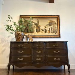 MODERN FRENCH DRESSER ANTHROPOLOGIE INSPIRED DARK GREY-BROWN 66X33X19