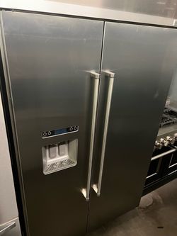 Kitchenaid 48”Stainless Steel Side-by-Side Refrigerator with Ice Dispenser