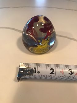 Glass flower paper weight paperweight