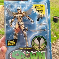 McFarland "Cosmic Angela" SPAWN Action Figure. In Box, From 1995.