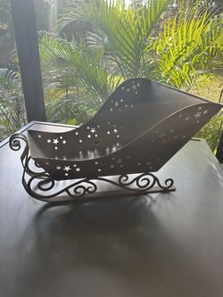 Large Pier 1 Metal Christmas Sleigh