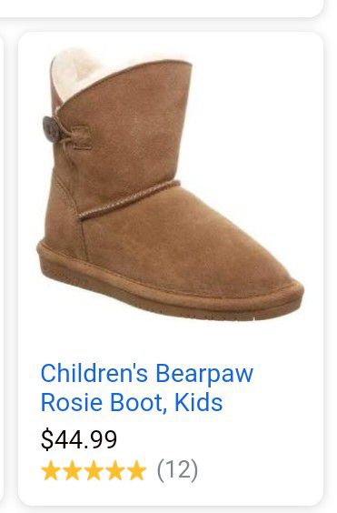 Bearpaw, 2 pairs girls boots size 1 and size 2