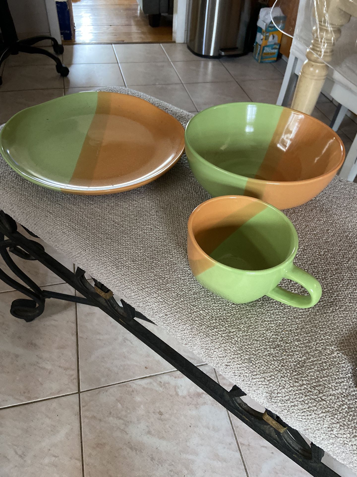 Vintage Sky Canyon 3 Pc Multicolor Ceramic Dish Set