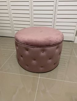 Pink Ottoman With Storage