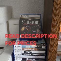 PS5 GAMES, FIRM PRICE, GOOD CONDITION, READ DESCRIPTION FOR PRICES