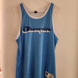 LIKE NEW Men's CHAMPION Reversible Basketball Jersey-Size 40 Medium Blue/White (SE San Diego)