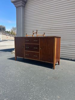 Mid Century Modern Refinished Credenza.