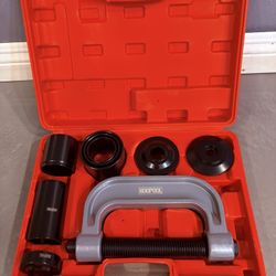 KOOPOOL Ball Joint Press & U Joint Removal Tool Kit, Universal 4x4 Adapters Compatible with Cars, Trucks, SUVs, 10PCS