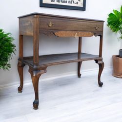 Wooden Two-tiered Table/console/cabinet 
