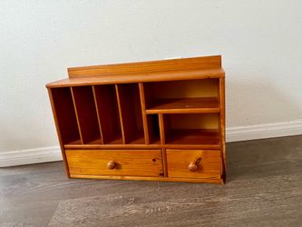 mid century Wooden Desk Drawer Organizer