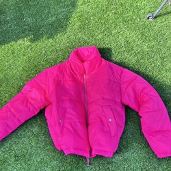 Puffy Hot Pink Cozy Light Weight Jacket