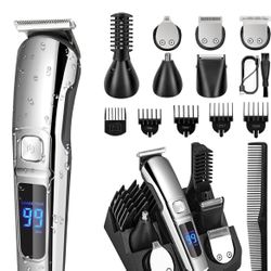 Ufree Beard Trimmer for Men, Waterproof Electric Razor for Nose, Body, Face & Mustache, Cordless Hair Clippers Shavers Grooming Kit, Gifts for Men Hus