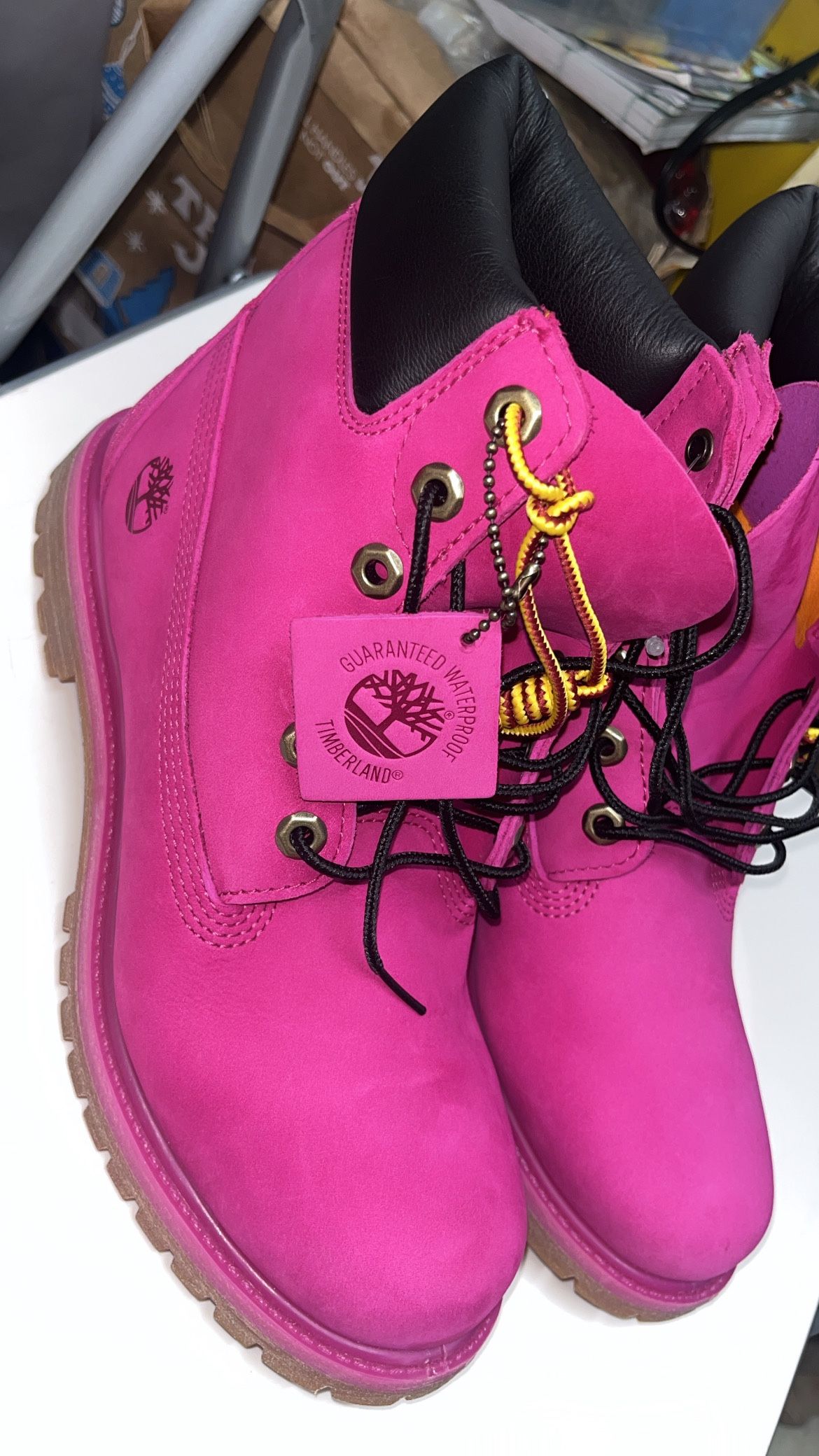 Brand new HOT PINK timberlands