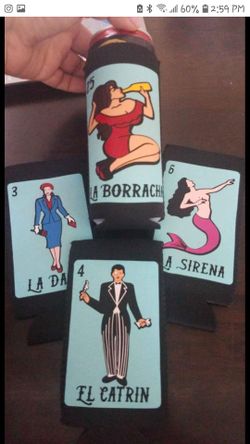 Loteria Skinny Can Koosie