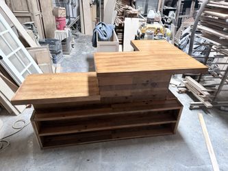 Bar counter From reclaimed Wood Base , Tops are New