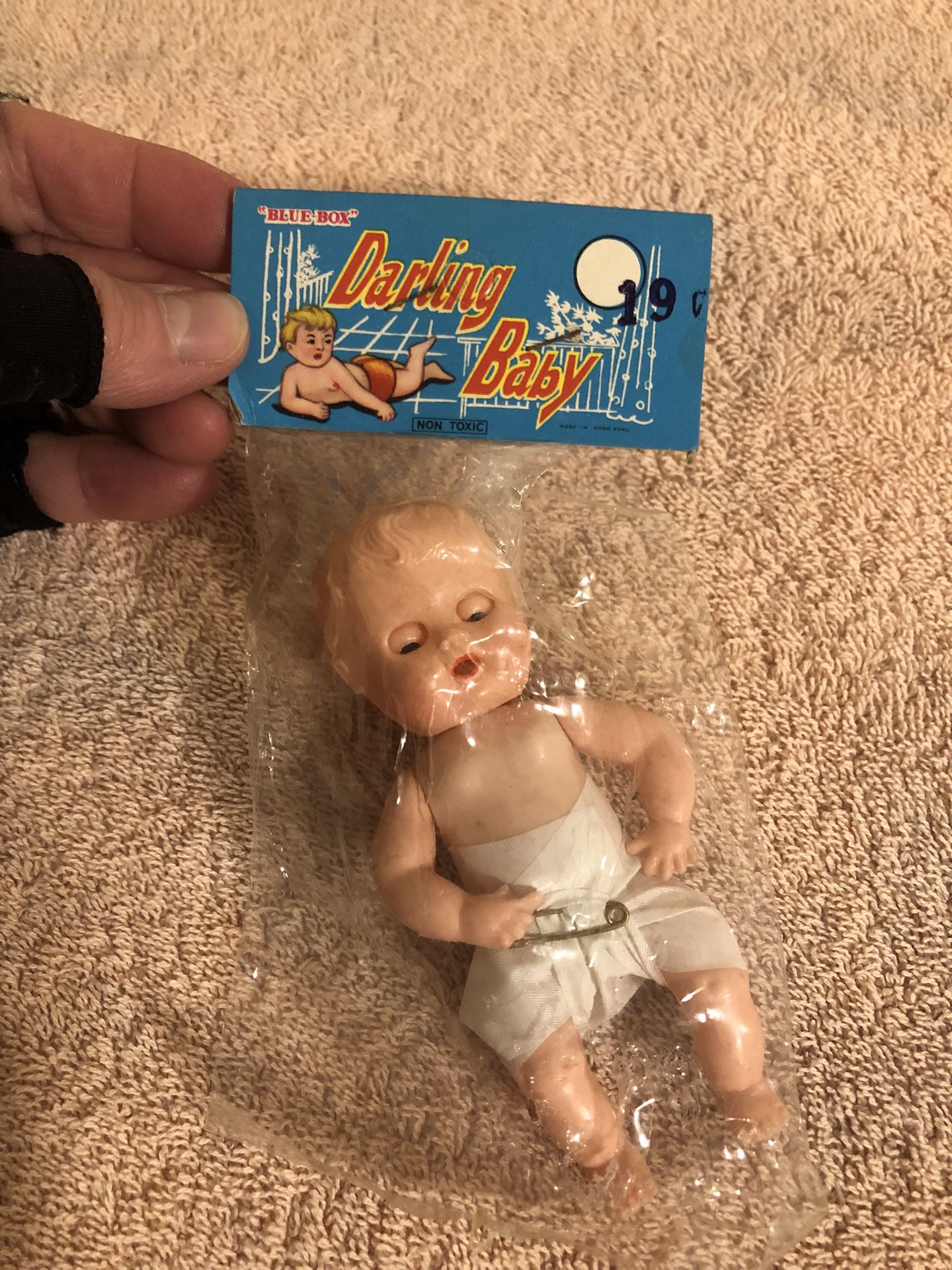 Vintage Blue Box 4” Sleepy Eye Darling Baby Doll In Diaper NIP