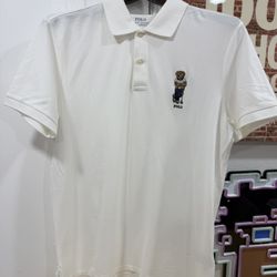 Polo Ralph Lauren Performance Polo Bear Golf Shirt Pro Fit White Men’s M