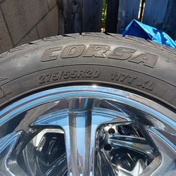 Corsa tires and rims 275/55/R20. 6lugs
