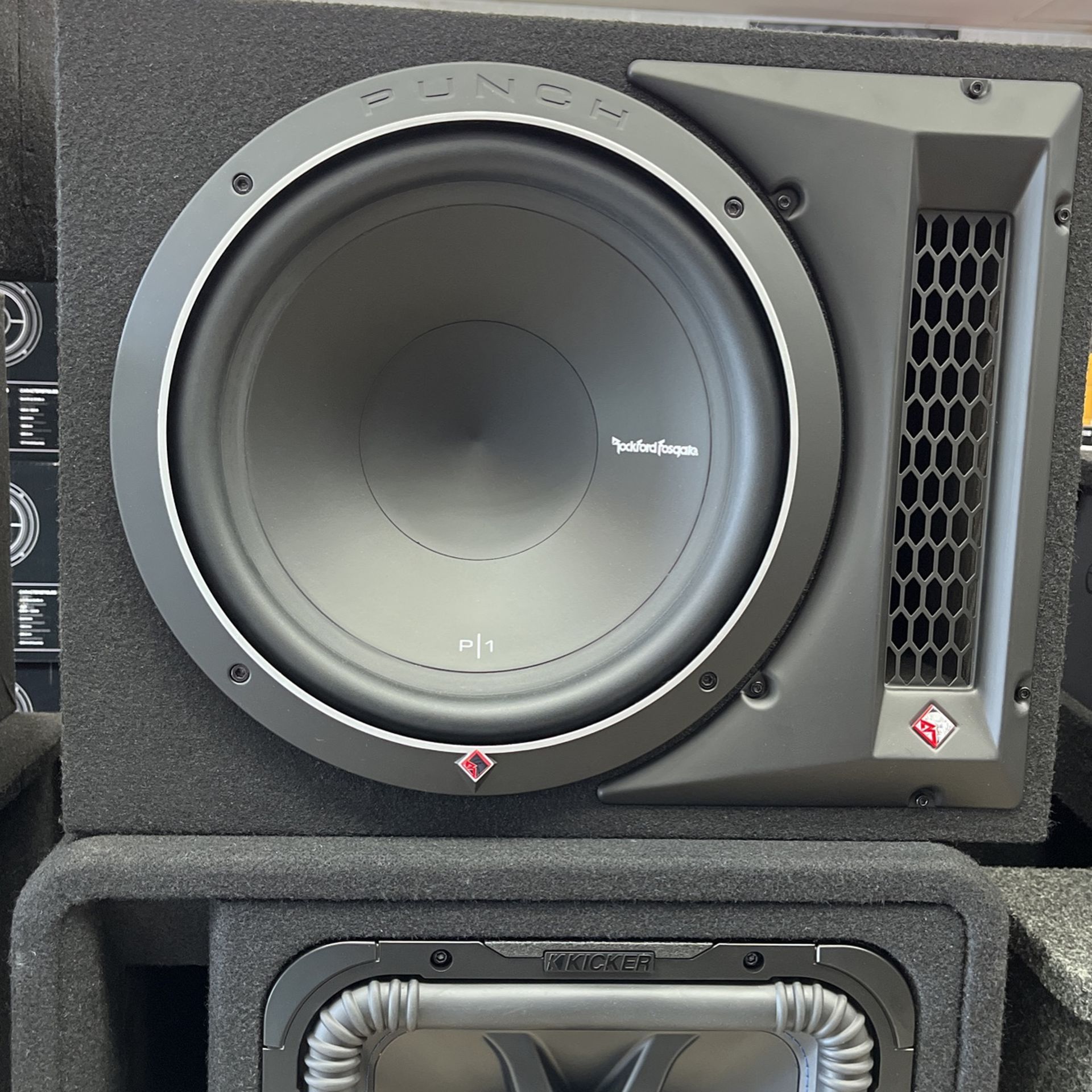 Rockford Fosgate 12 Inch Subwoofer Bass Box Preloaded Enclosure P1