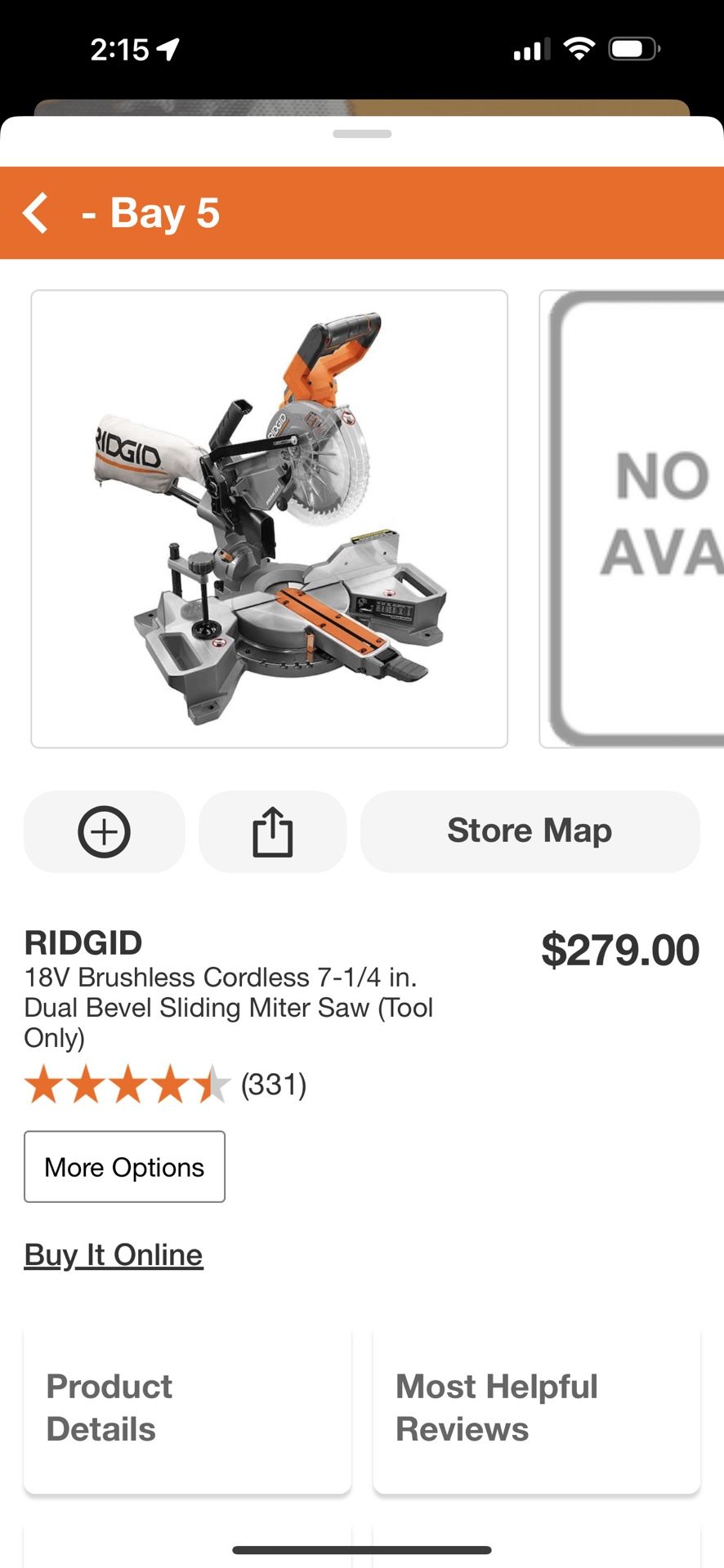 Ridgid 18v Cordless 7 1/4 Miter Saw