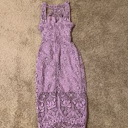 Purple Lace Dress Size 4 