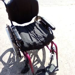 Wheelchair Burgundy Light Weight 