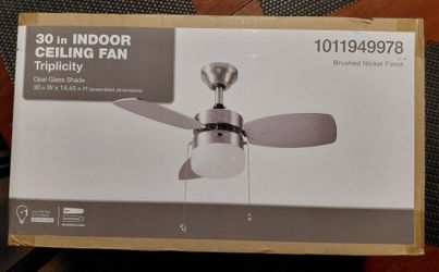 New 30in Indoor Ceiling Fan  (3 Available)