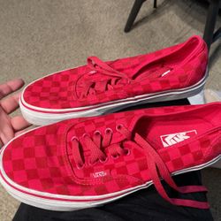 Vans Red Size Womens 8.5/mens 7 