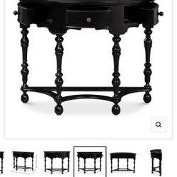 French  Style Black Console Table 