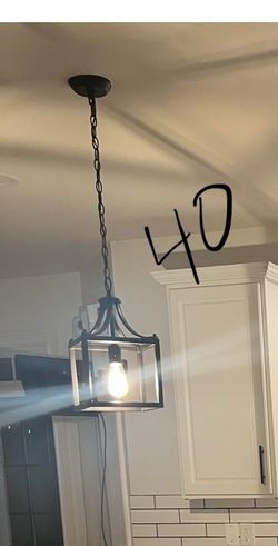 Black Metal Lantern Pendant Light