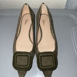 Boden Green Pointed Ballet Flats
