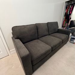 Grey Queen mattress Sleeper Sofa 80” W