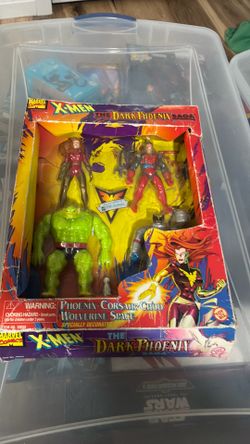 1995 Toy Biz X-Men The Dark Phoenix Saga 4-Pack Action Figure Set Box Dmge