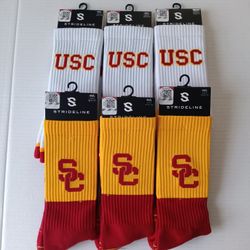 USC University Of Southern California Trojans Strideline Crew Socks