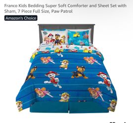 Paw patrol comforter and full bedding set