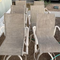 hampton bay "bar height" patio chairs, 5 total