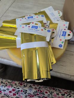 Spritz Tissue Paper featuring a gold foil finish.