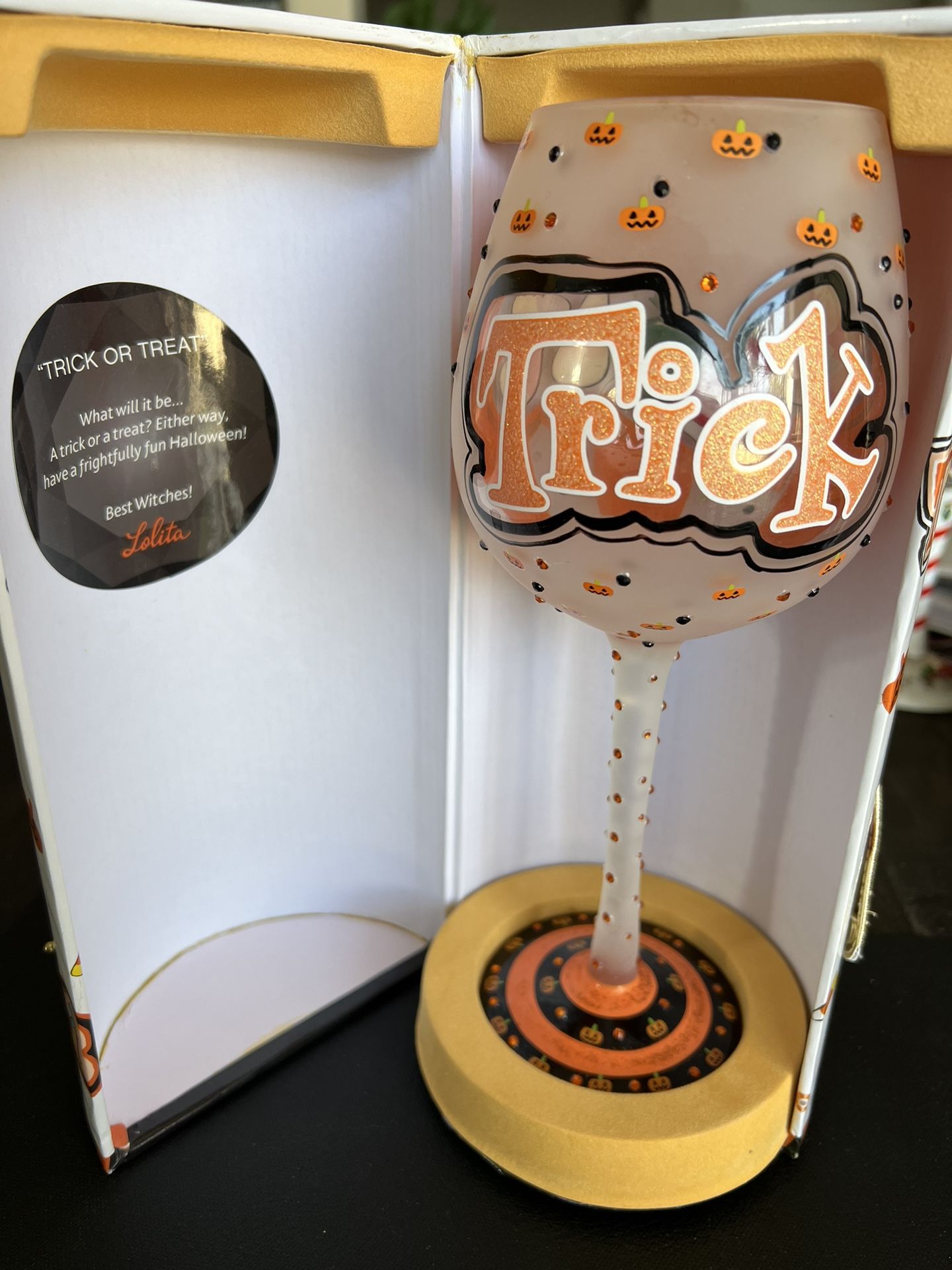 Lolita ~ Halloween Wine Glass π