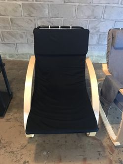 Black cushion wooden chair