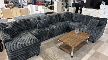 OM• $38 Initial • Brand New U Shaped Living Room Sectional with Chaise