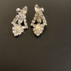 Vintage Rhinestone Earrings 