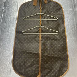 Authentic Louis Vuitton Monogram Garment Bag With Two Hangers Vintage Stamp 831