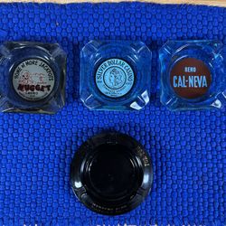 Vintage ashtrays from Reno casinos